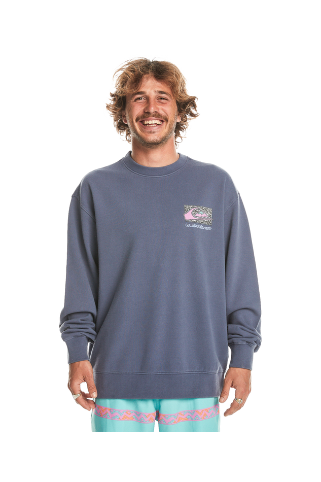 Quiksilver Spin Cycle Crew Crown Blue