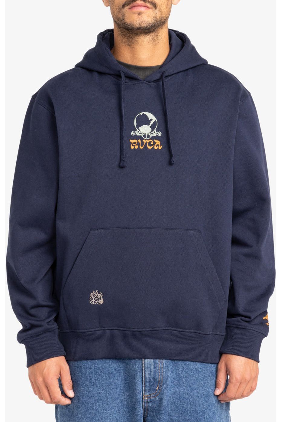 Rvca Scorched Lands Hoodie Navy