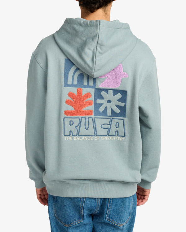 RVCA Mosaic Hoody Lead Blue