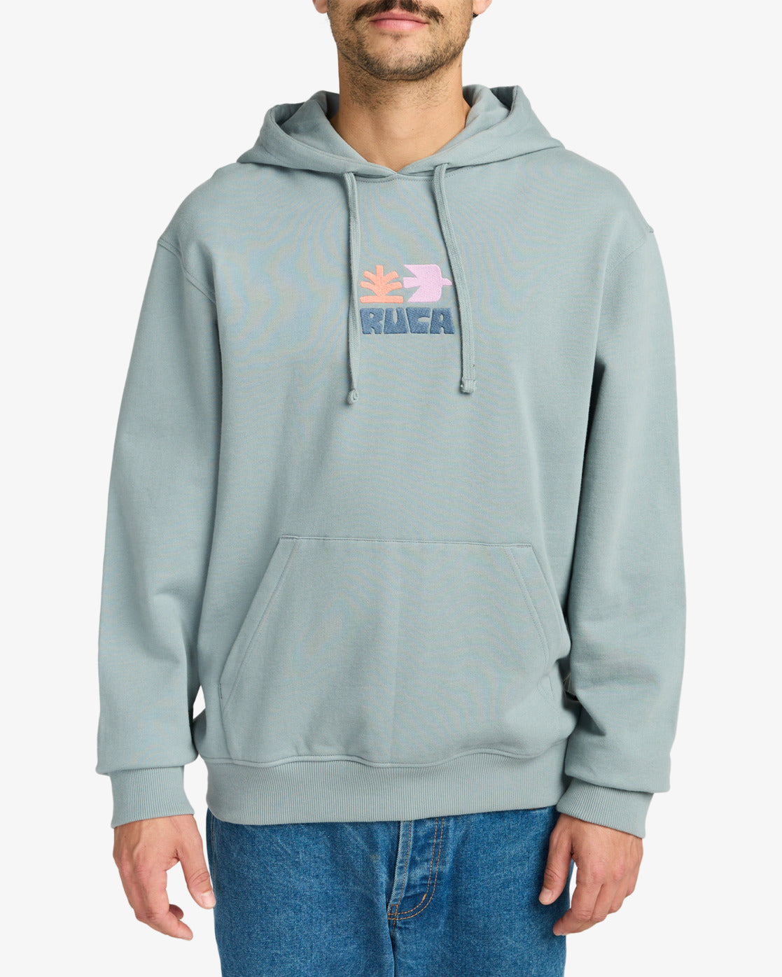 RVCA Mosaic Hoody Lead Blue