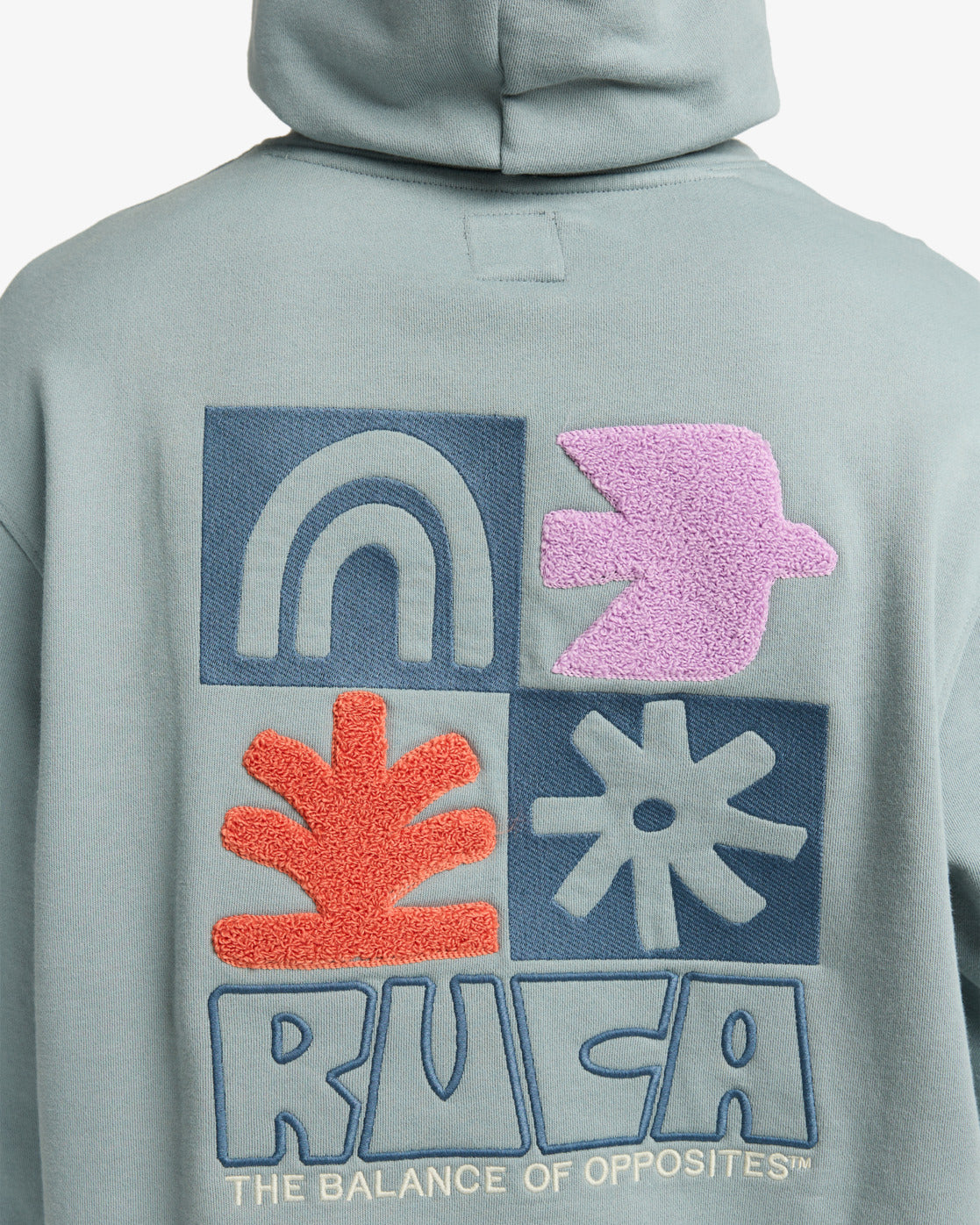 RVCA Mosaic Hoody Lead Blue