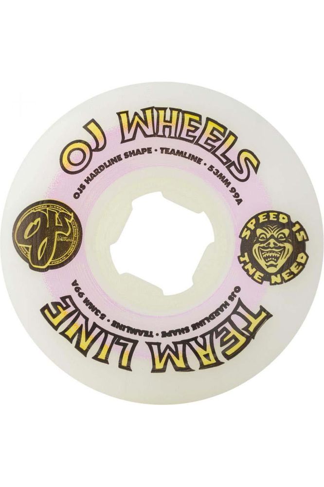 OJ Wheels Team Line Hardline 99A White 53 mm