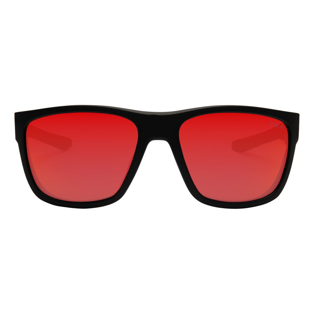 I-Sea Greyson 2.0 Sunglasses Black/Red Mirror Polarized