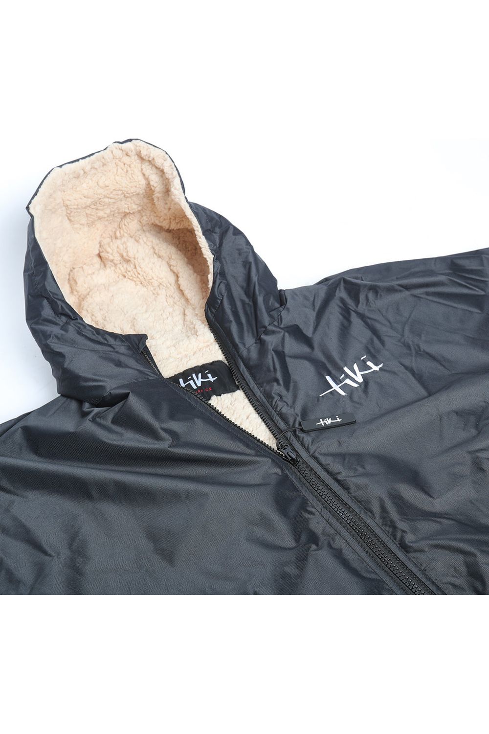 Tiki Tech Robe Black With Taupe Lining