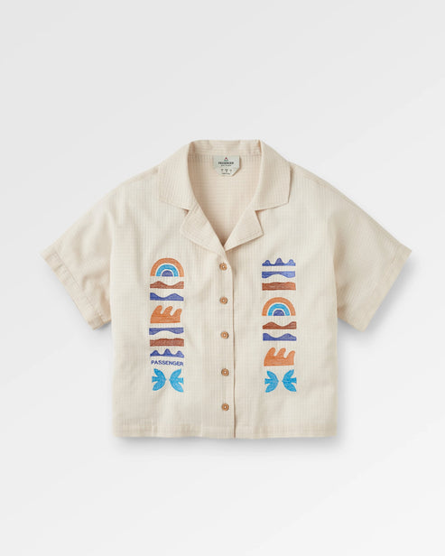 Passenger Arden Organic Cotton Short Sleeve Shirt Vintage White