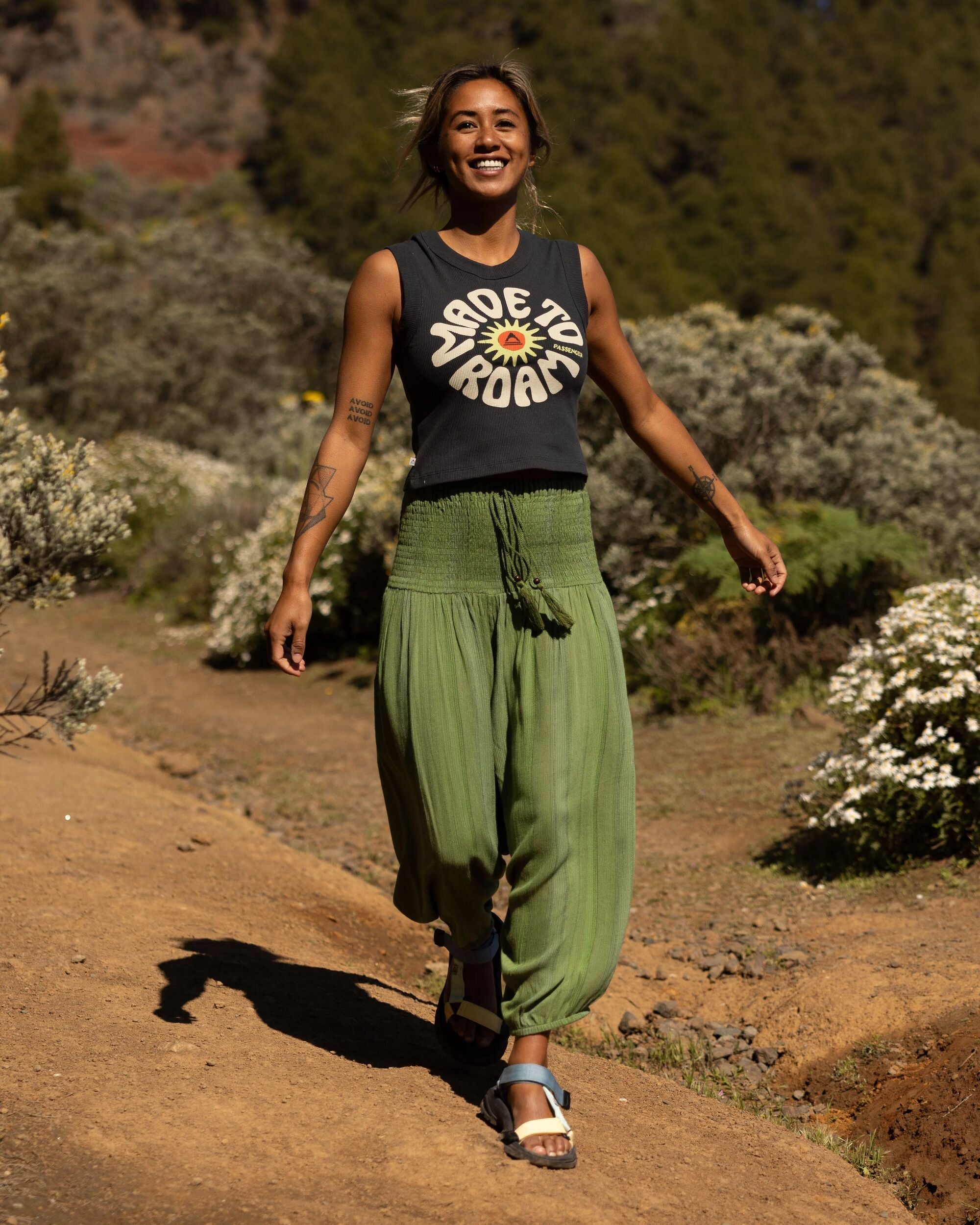 Passenger Daylily Loose Trouser Stem Green Stripe