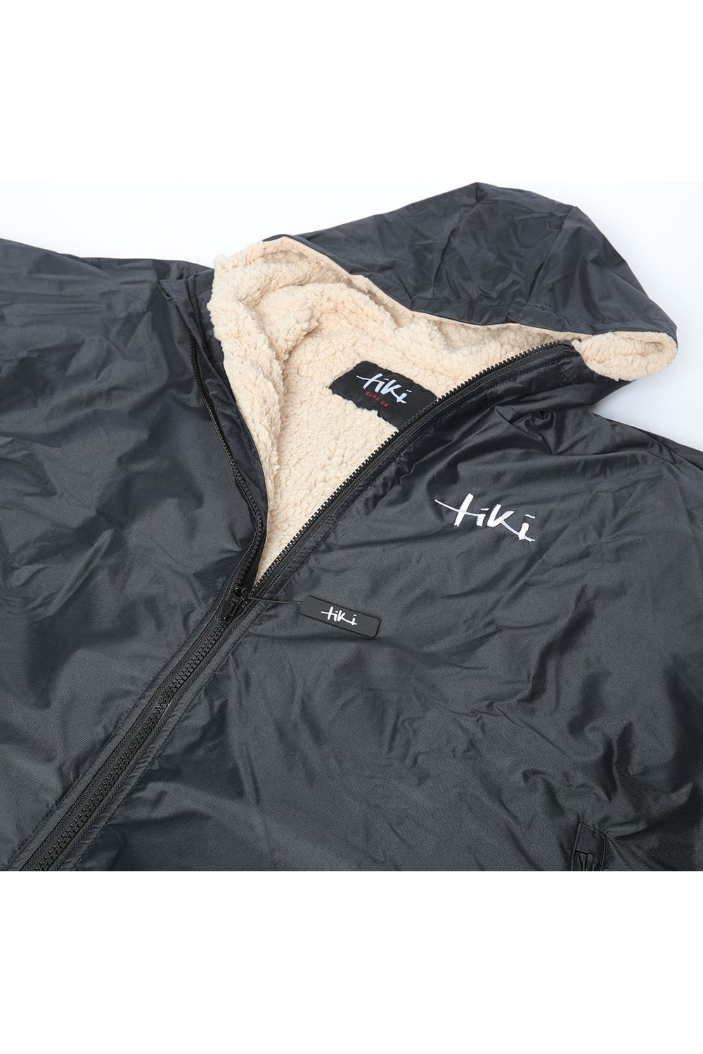 Tiki Tech Robe Black With Taupe Lining