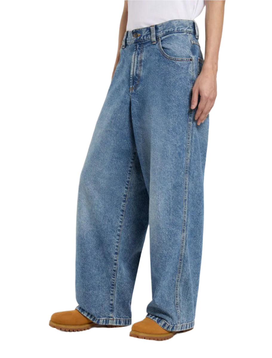Dickies Mens Loose Wave Denim Jeans Rinsed Blue W/ Fade