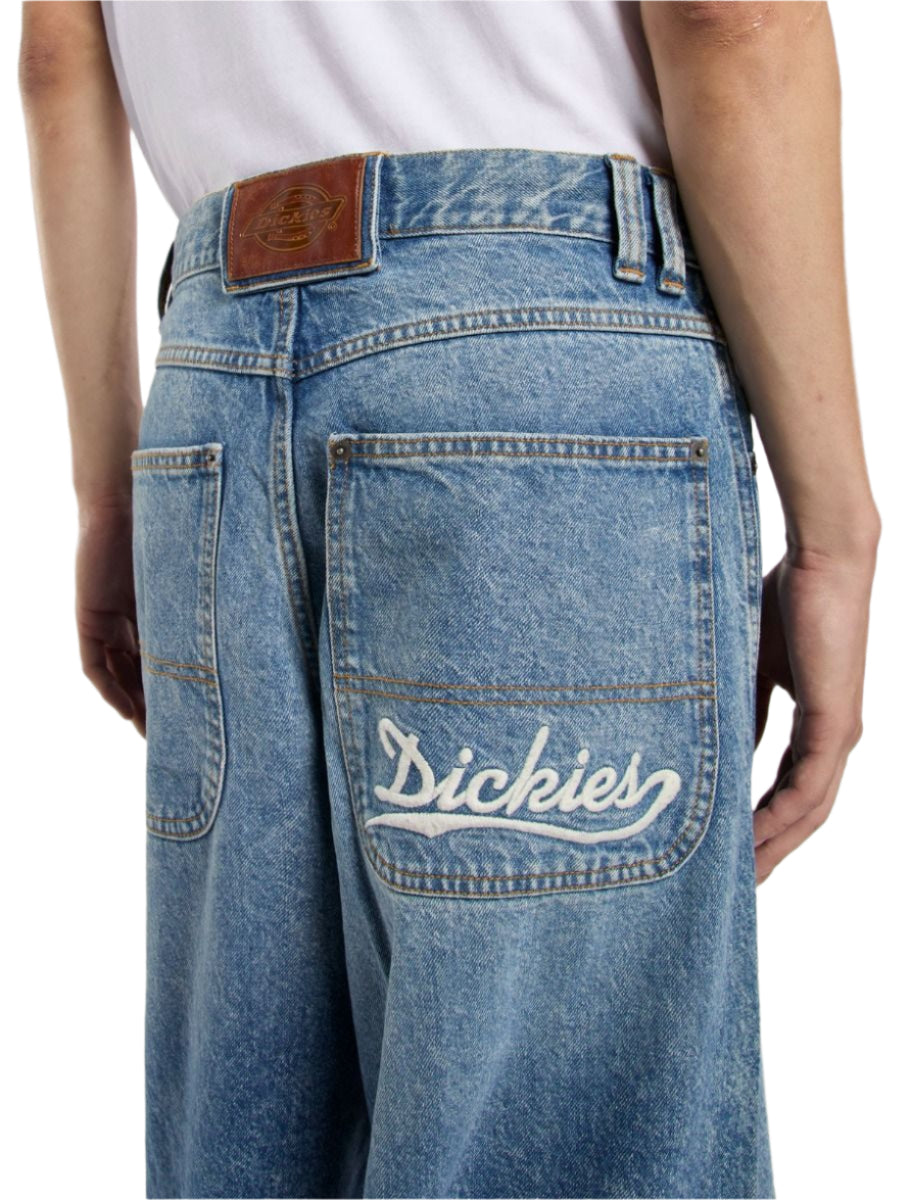 Dickies Mens Loose Wave Denim Jeans Rinsed Blue W/ Fade