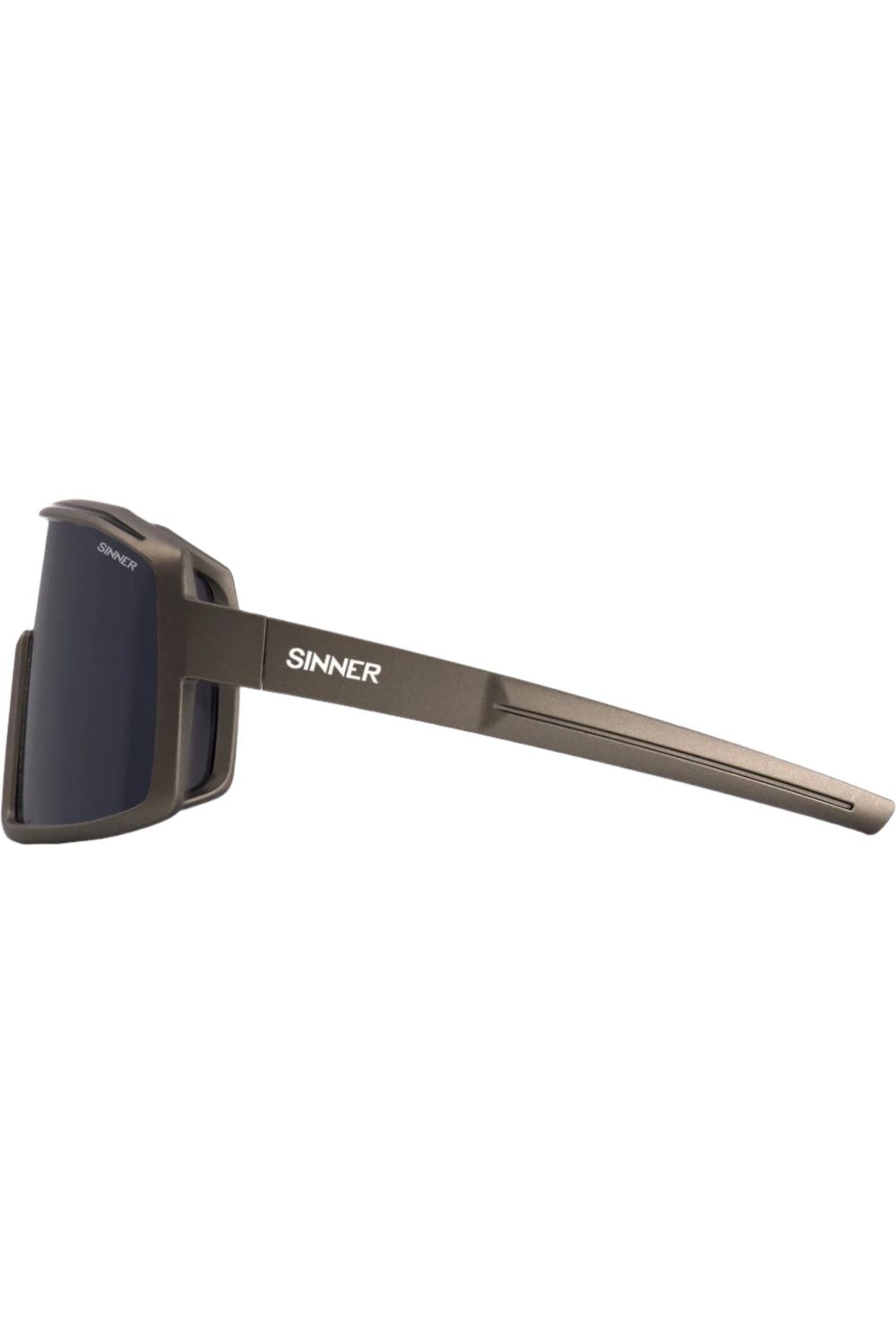 Sinner Narvik Sunglasses Matte Dark Grey - Silver Mirror