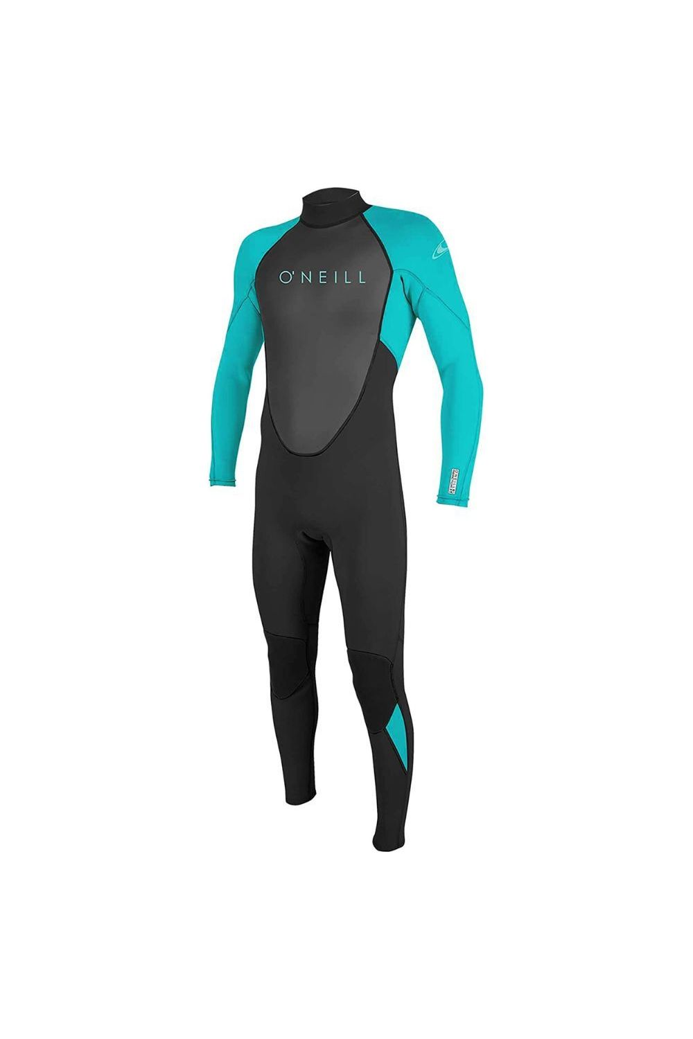 O'Neill Reactor 2 Youth 3/2 Wetsuit With Back Zip In Black & Aqua