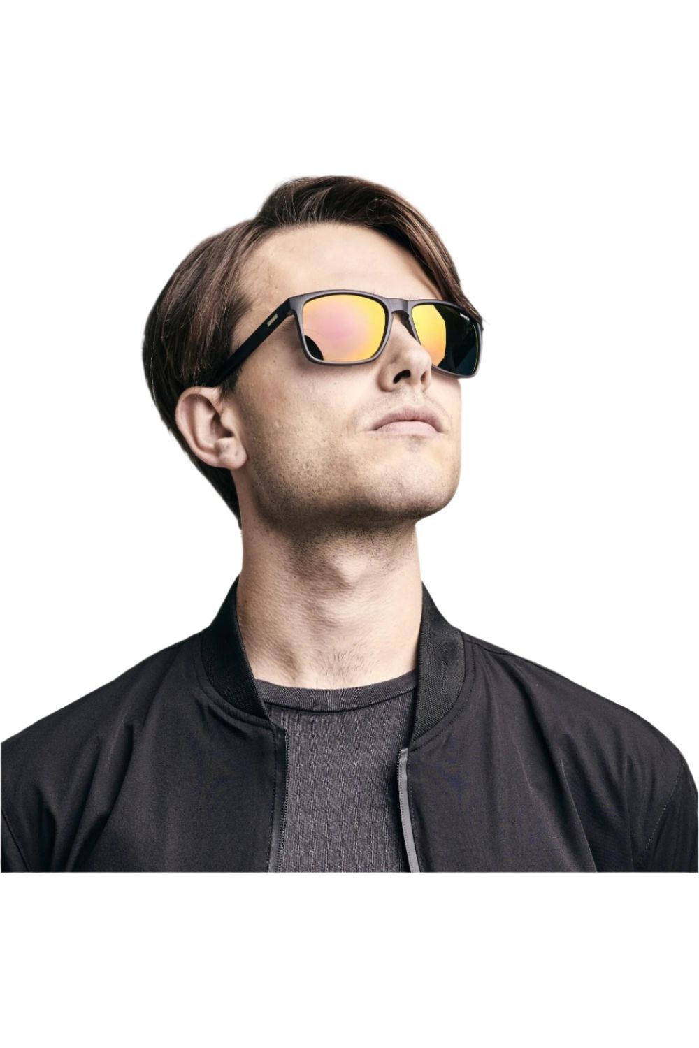 Sinner Oak Sunglasses Matt Black Grey CX-Sintec Red Mirror