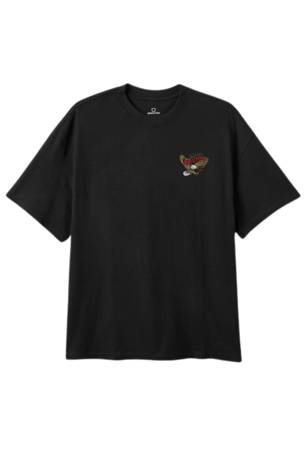 Brixton Keller Short Sleeve Standard T-Shirt Black Worn Wash