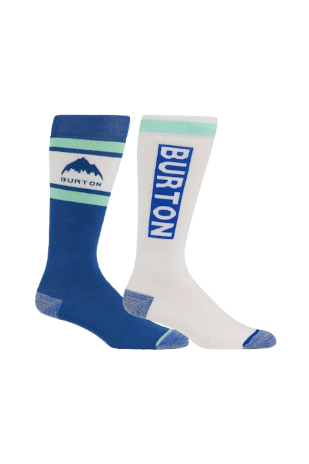 Burton Womens Weekend Midweight Snow Socks 2-Pack Jake Blue/Light Teal