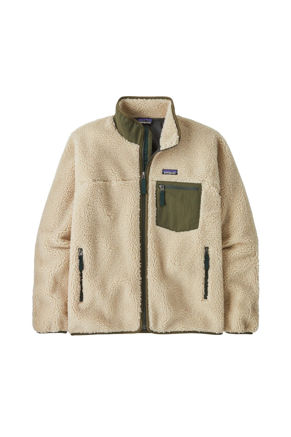 Patagonia Mens Classic Retro-X Jacket Dark Natural Basin Green
