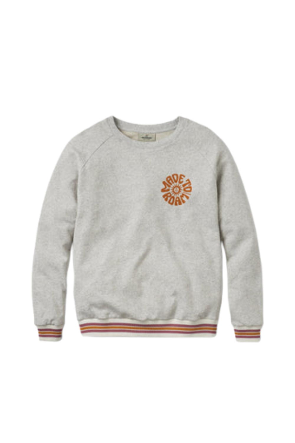 Passenger Fade Organic Cotton Sweatshirt Light Grey Marl