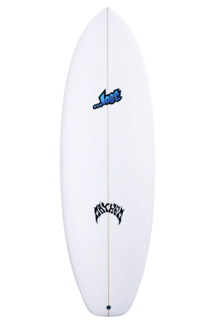 Image of Lost Puddle Jumper, 6'0 Surfboard 42.00L PU Futures 5 Fins Clear