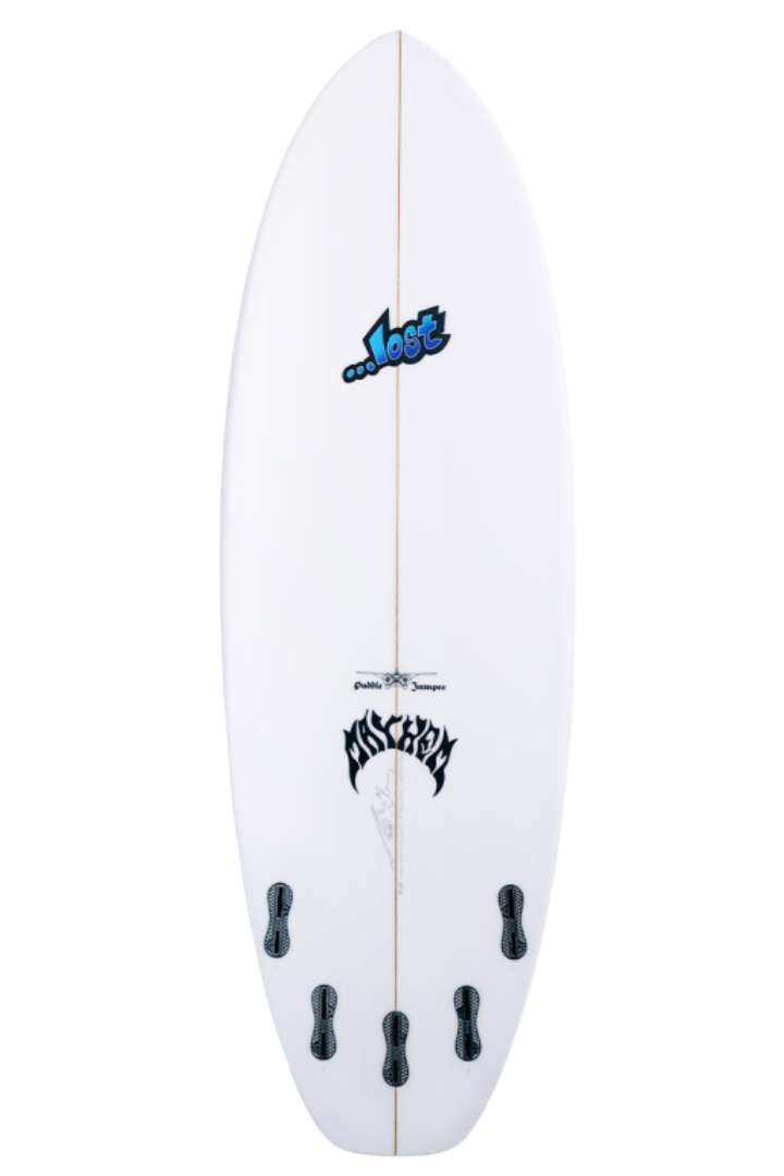 Lost Puddle Jumper, 6'0 Surfboard 42.00L PU Futures 5 Fins Clear