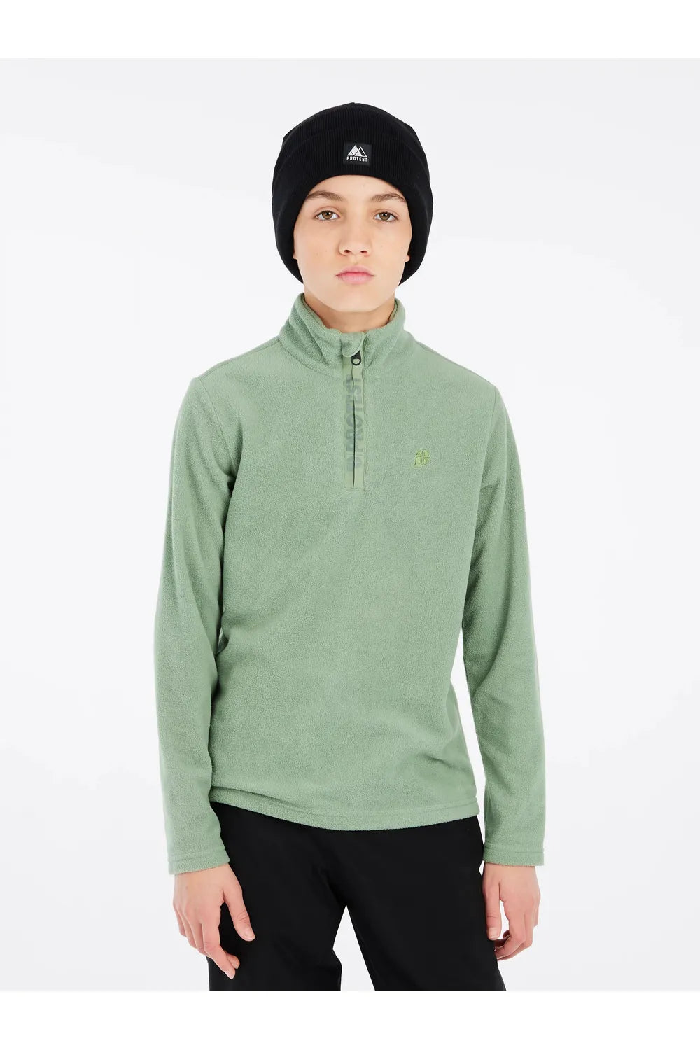 Protest Perfecty Junior 1/4 Zip Top Marl Green