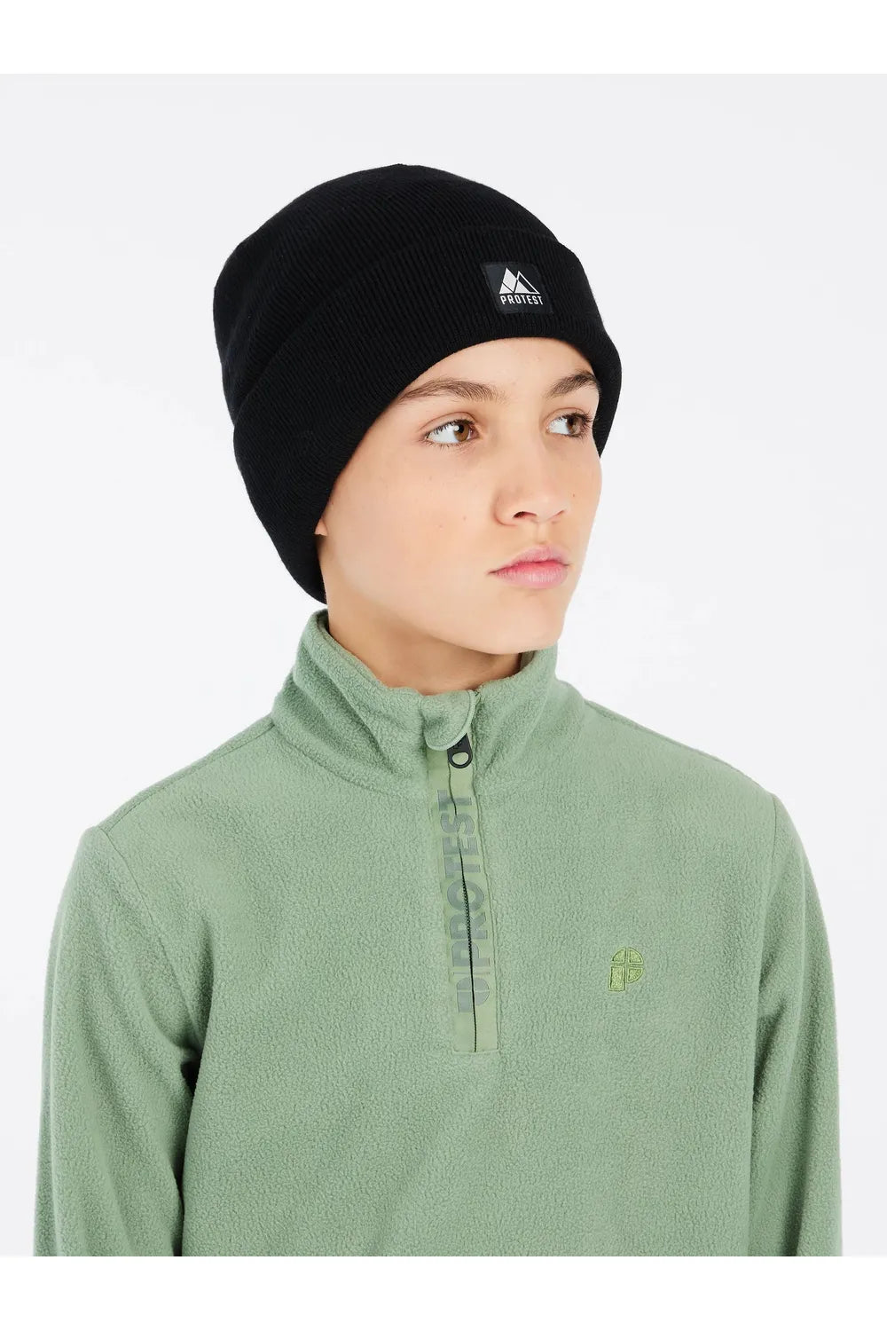 Protest Perfecty Junior 1/4 Zip Top Marl Green