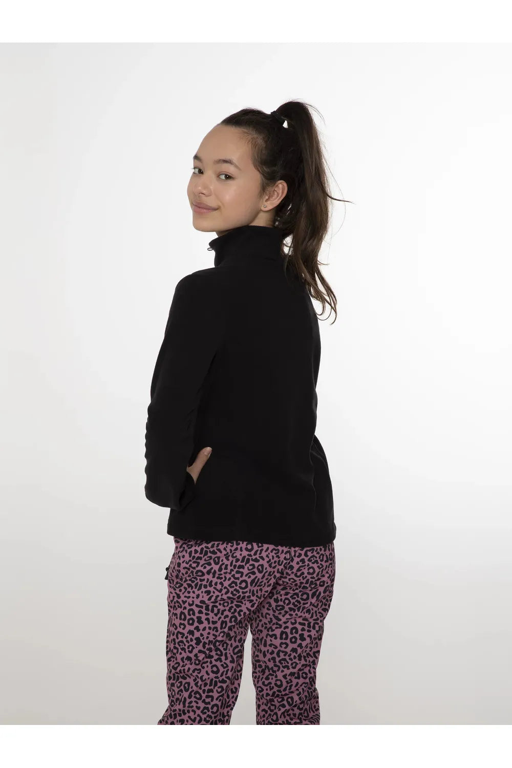 Protest Mutey Junior 1/4 Zip Top True Black