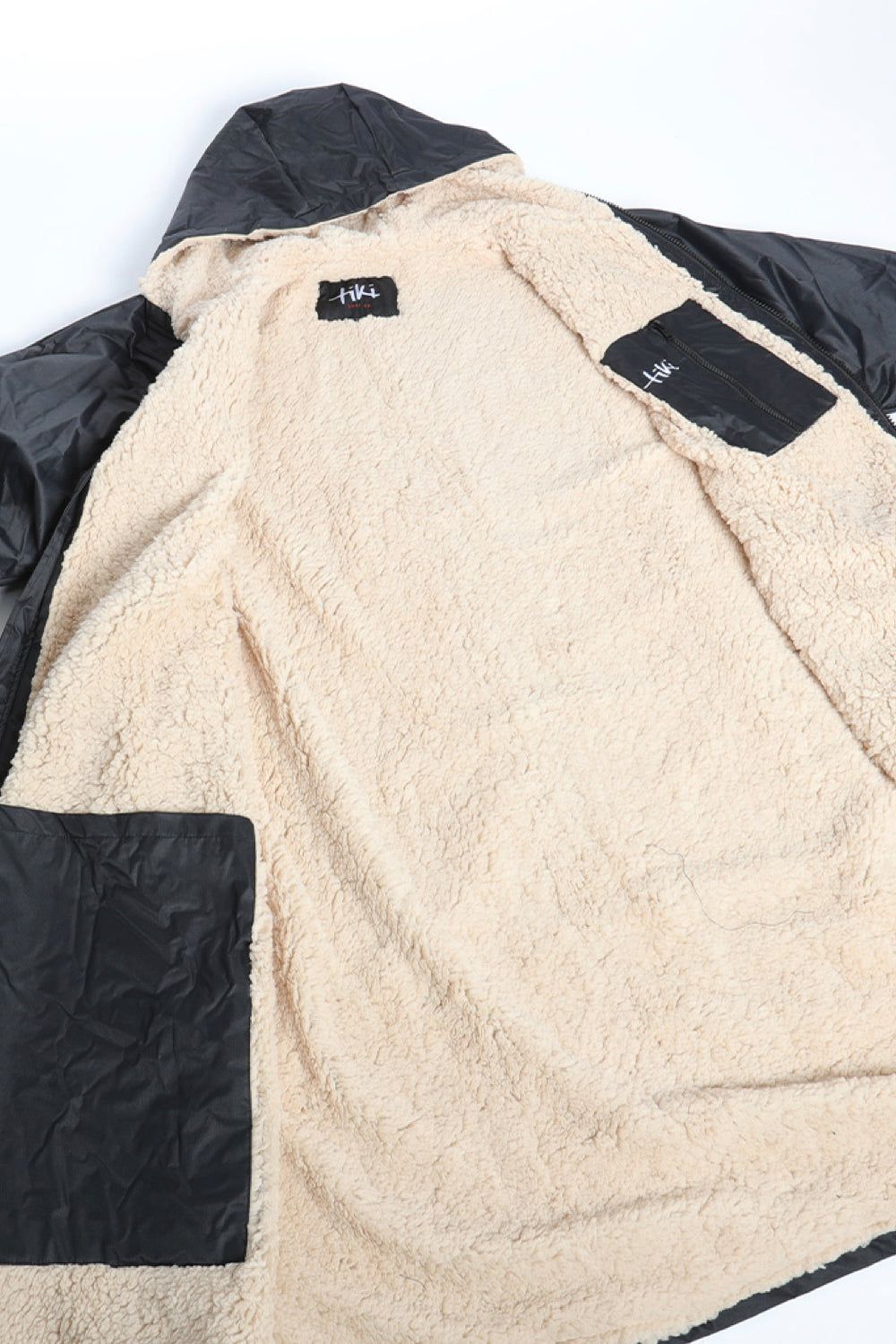 Tiki Tech Robe Black With Taupe Lining