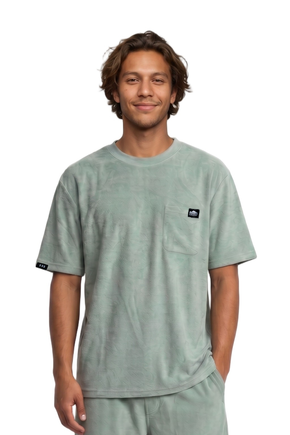 BamBooBay Lazy Terry Mens T-Shirt Aloe