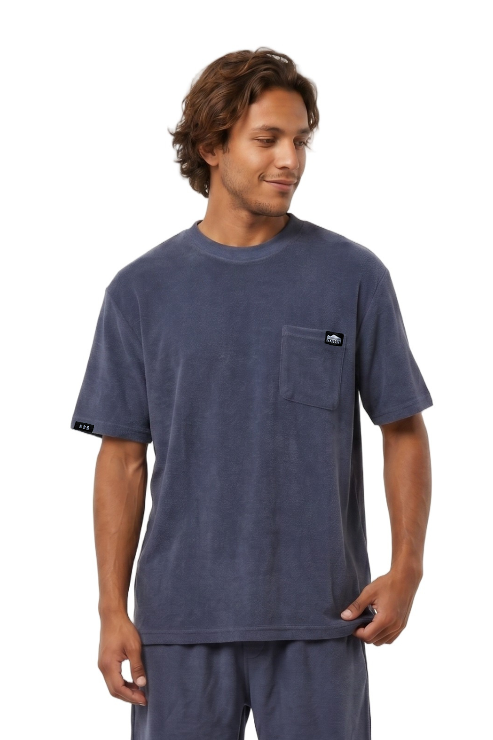 BamBooBay Lazy Terry Mens T-Shirt Navy