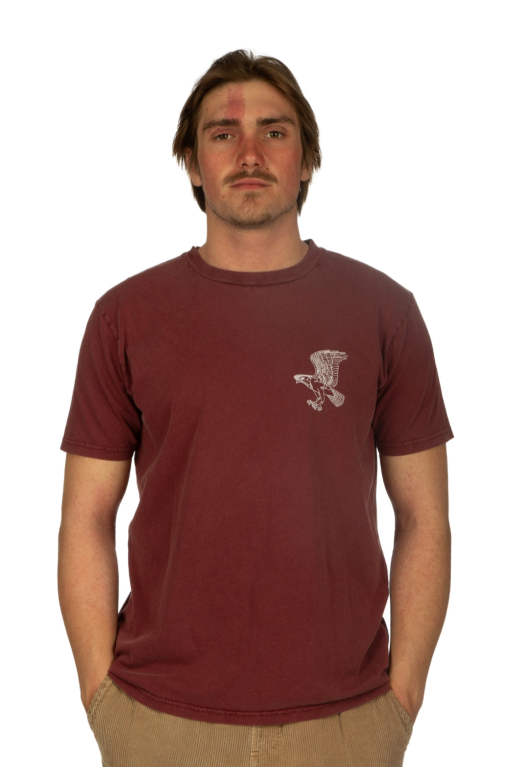 Tiki Seahawk T-Shirt Burgundy