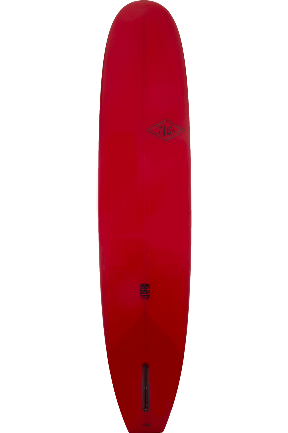 Image of Tiki Custom Surfboard - 9'3 Totem Mal - Savvy Red from the front