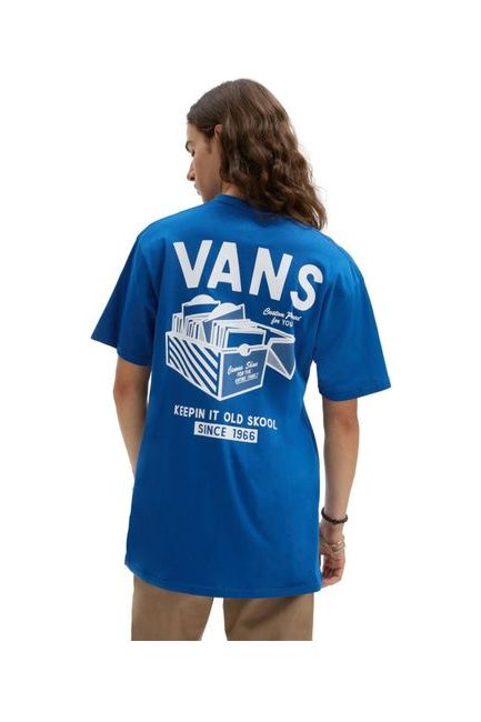 T-Shirt Record Sleeve Vans Blue Short Ture Label