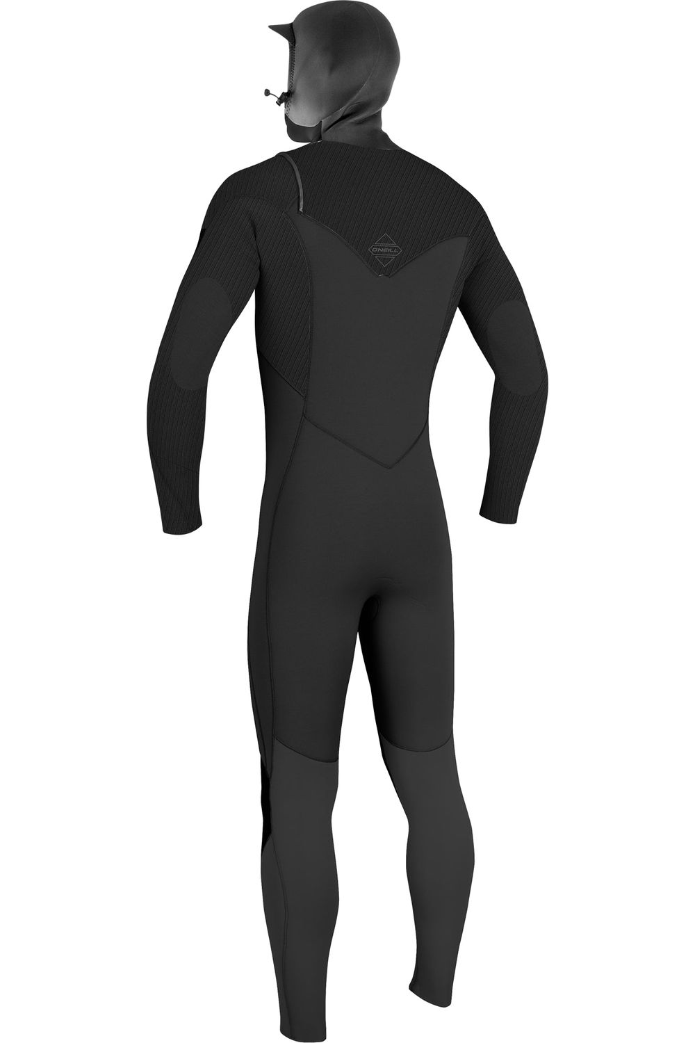 O'Neill Hyperfreak Wetsuit Youth 5/4+ With Chest Zip & Hood In Black