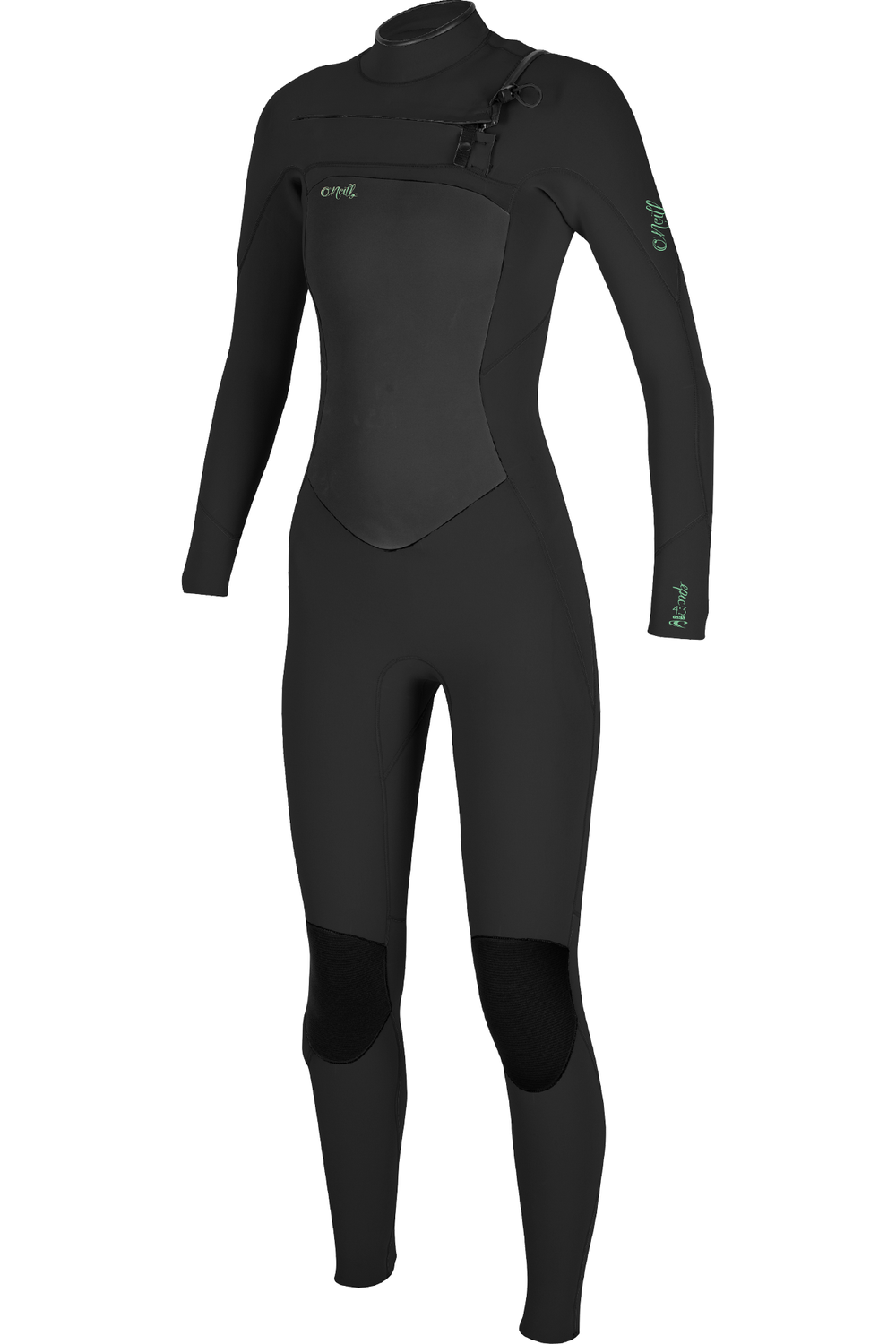 Image of O'Neill Epic Women's Wetsuit 4/3 Chest Zip Black from the front