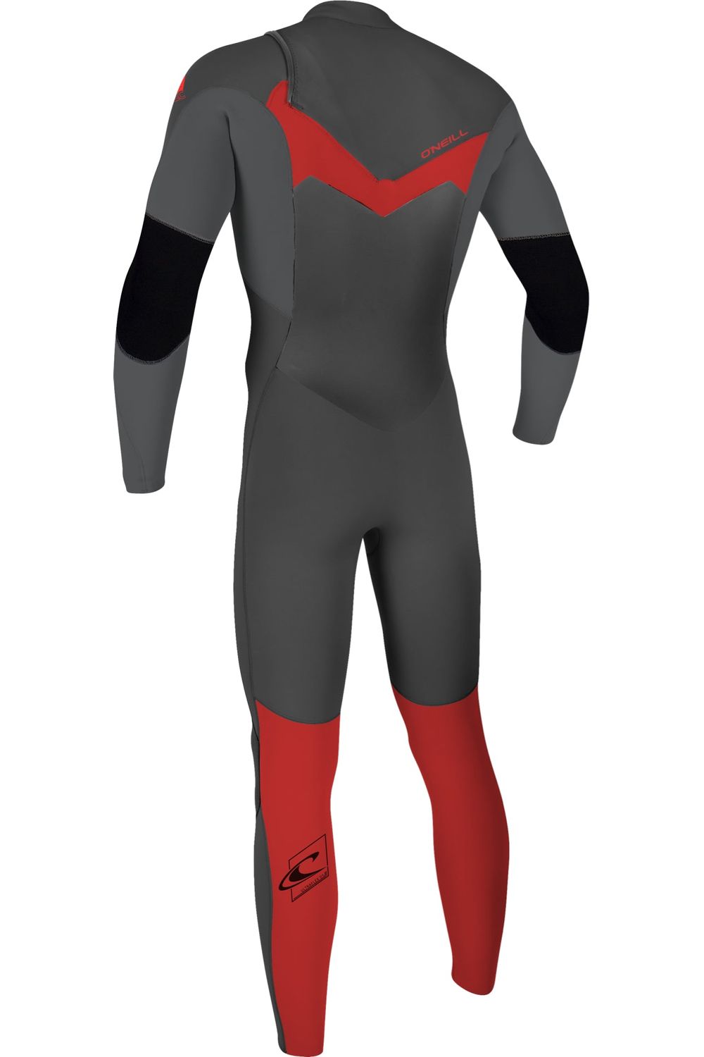O'Neill Epic Youth Wetsuit 5/4 Chest Zip Full Graphite Smoke Red