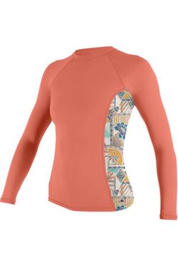 O'Neill Womens Side Print Rash Guard In Nectar Zephora