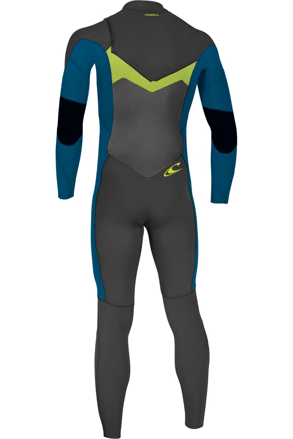 O'Neill Ninja Youth Wetsuit 4/3 Chest Zip Black Blue Dayglo