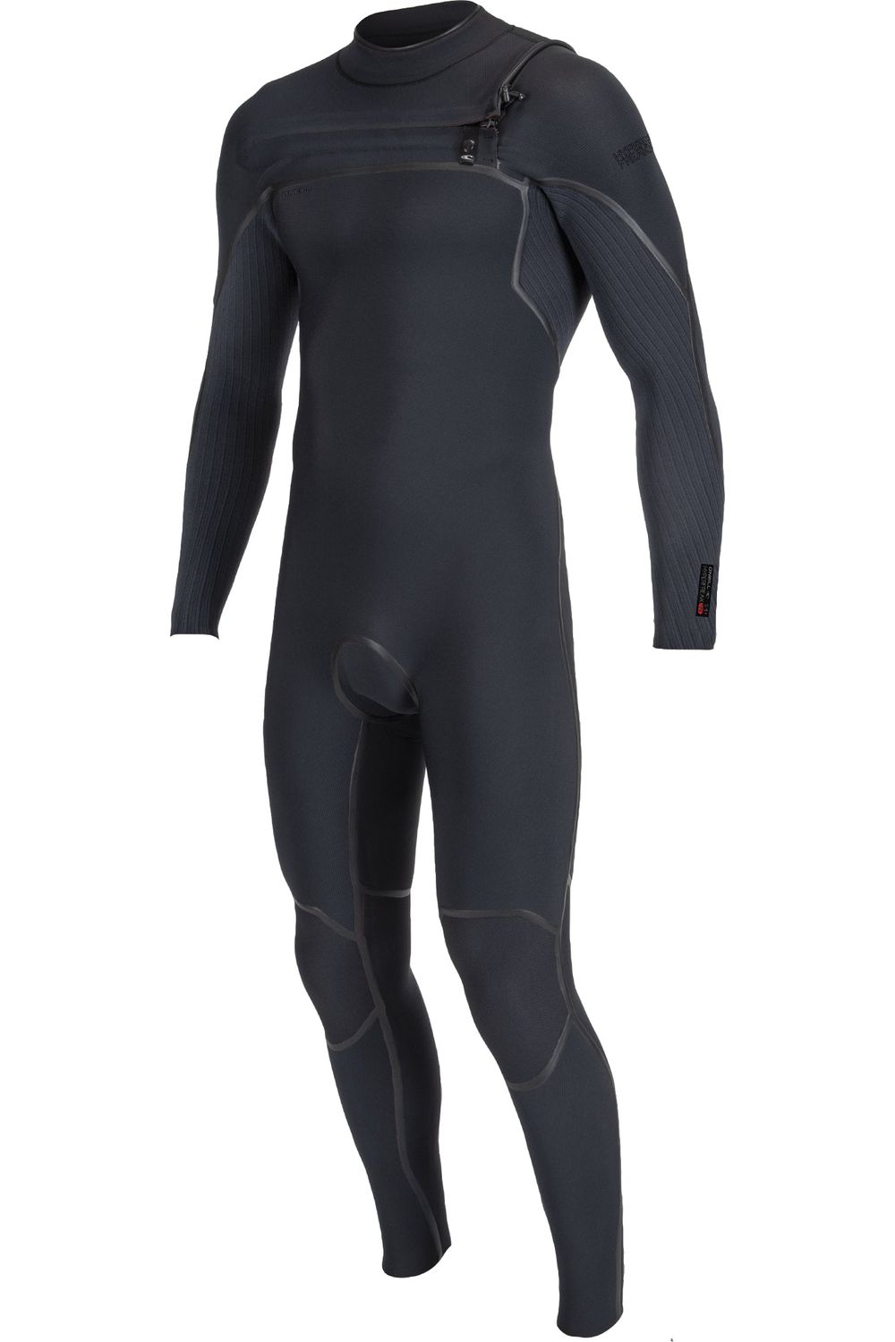 O'Neill Hyperfreak Fire Wetsuit 5/4+ With Chest Zip In Full Black