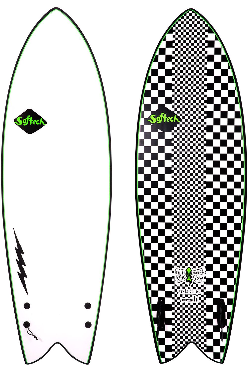 Softech Kyuss Fish Surfboard FCS II Checkered