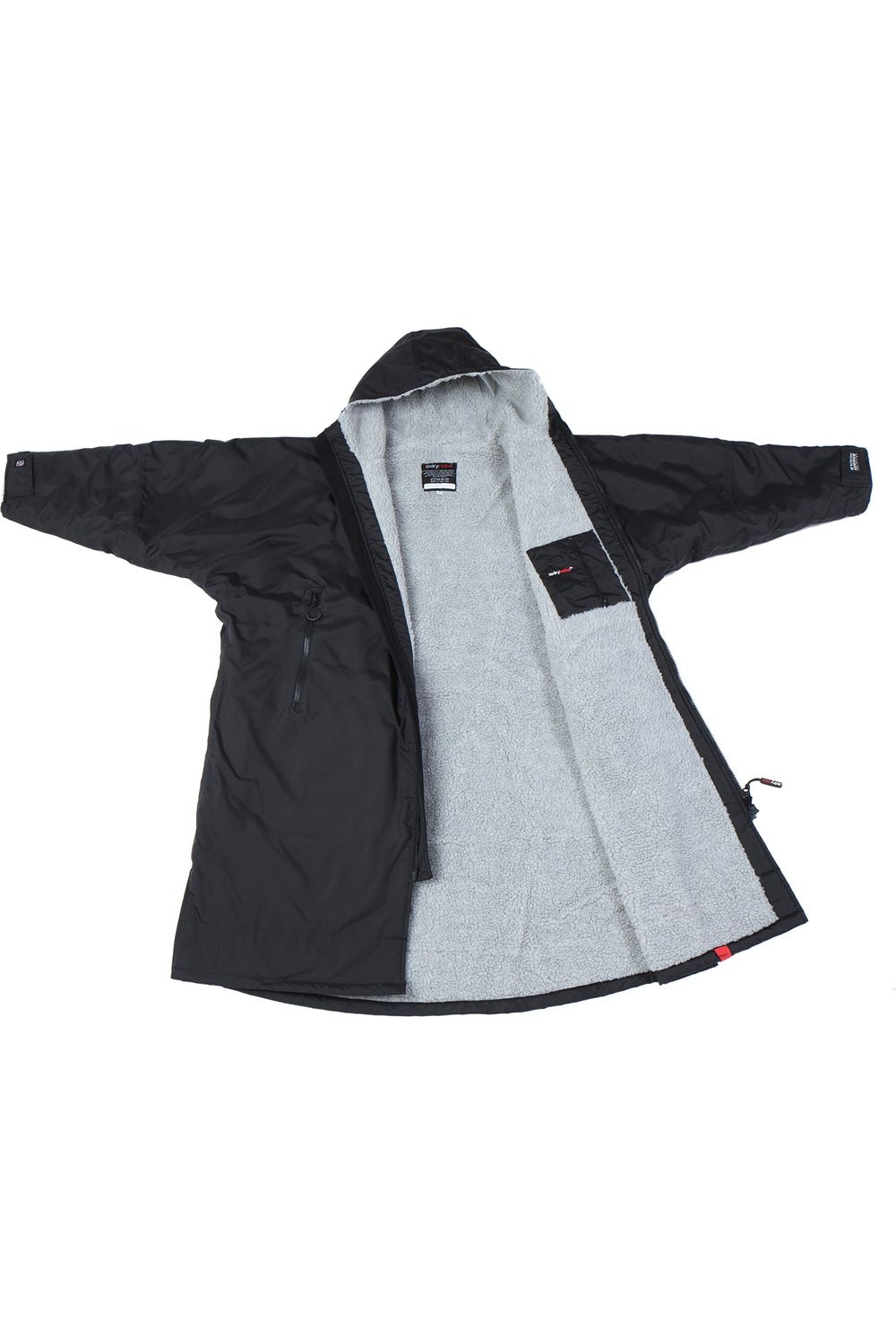 Dryrobe Adults Advance Long Sleeve Changing Robe Black/Grey