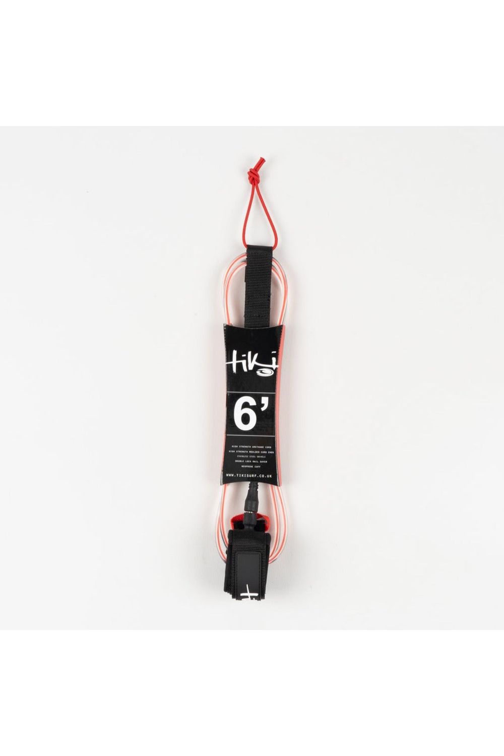 Tiki 6'0 Leash 7MM 2 Swivel Red,