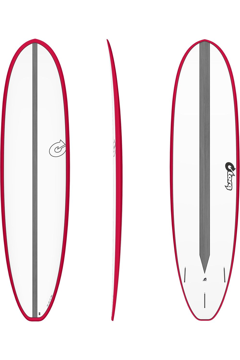 Torq TET Mod Fun V+ Surfboard With Carbon Strip In Red