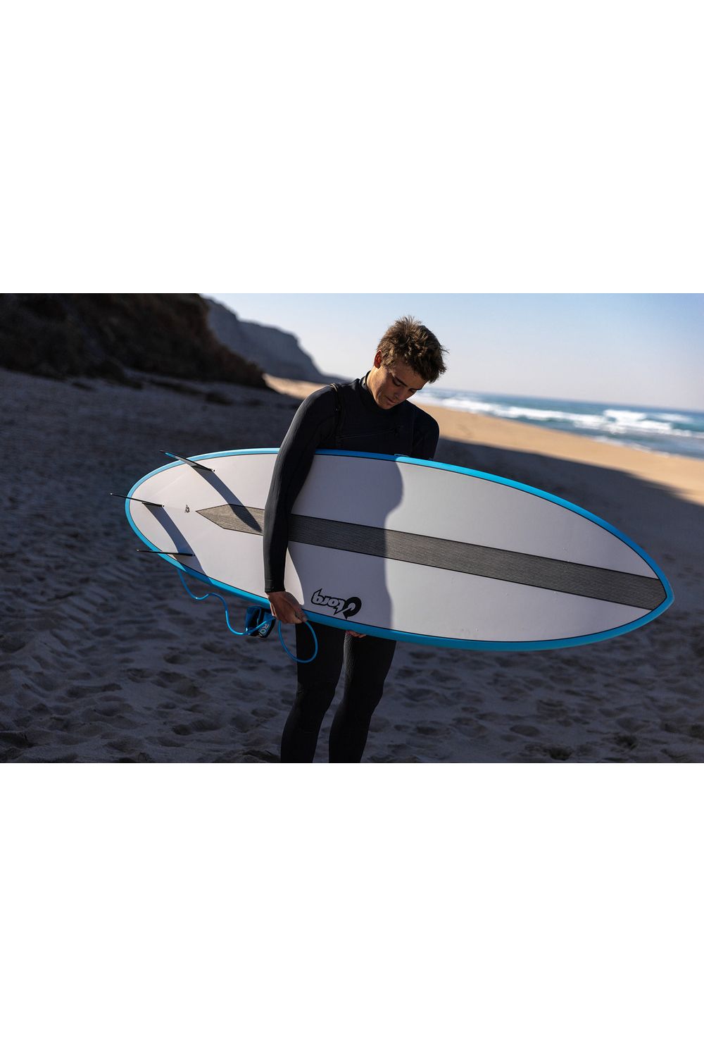 Torq TET Mod Fun Surfboard with Carbon Strip in White