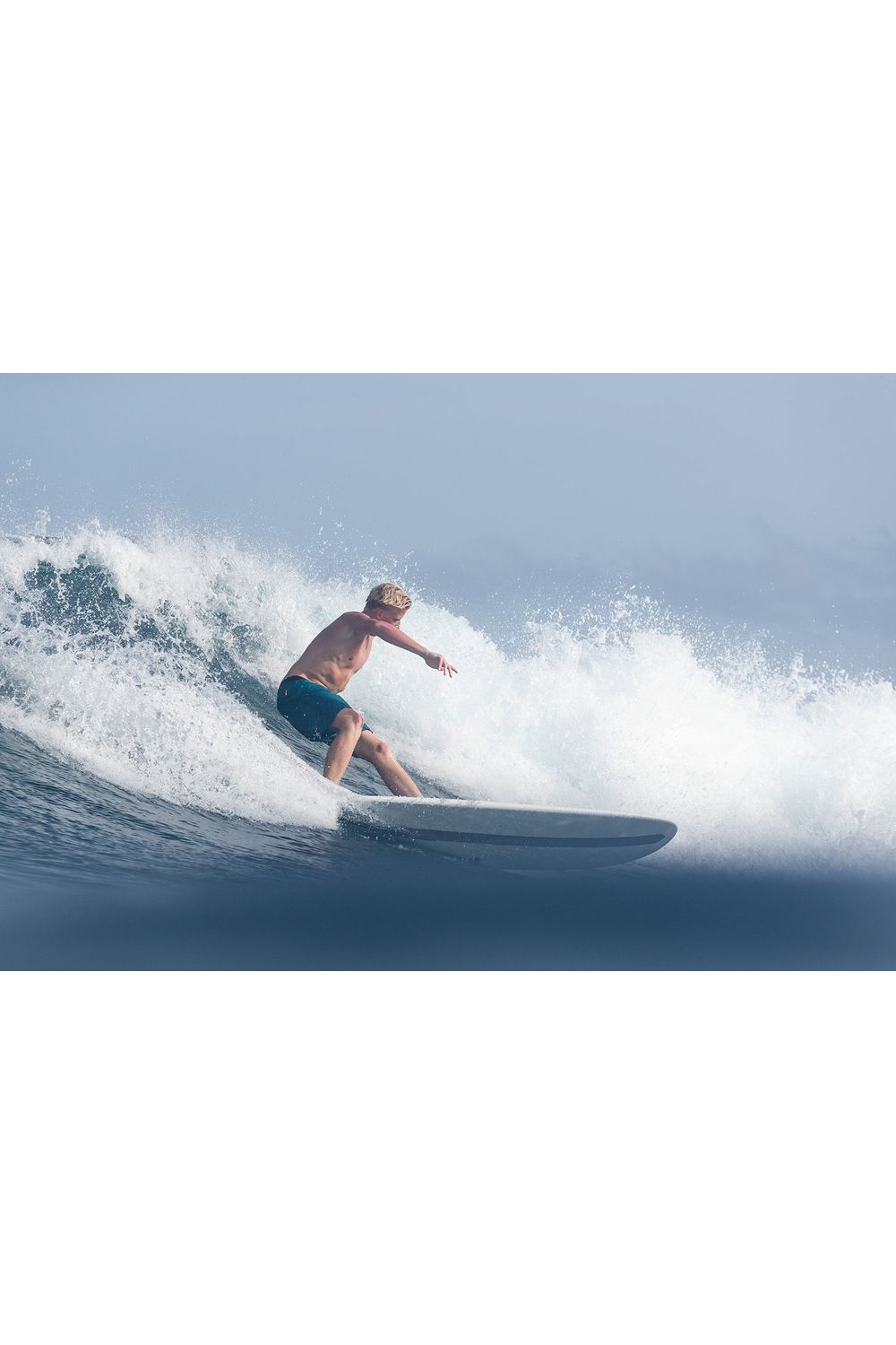 Torq TET Longboard Surfboard White with Carbon Strip