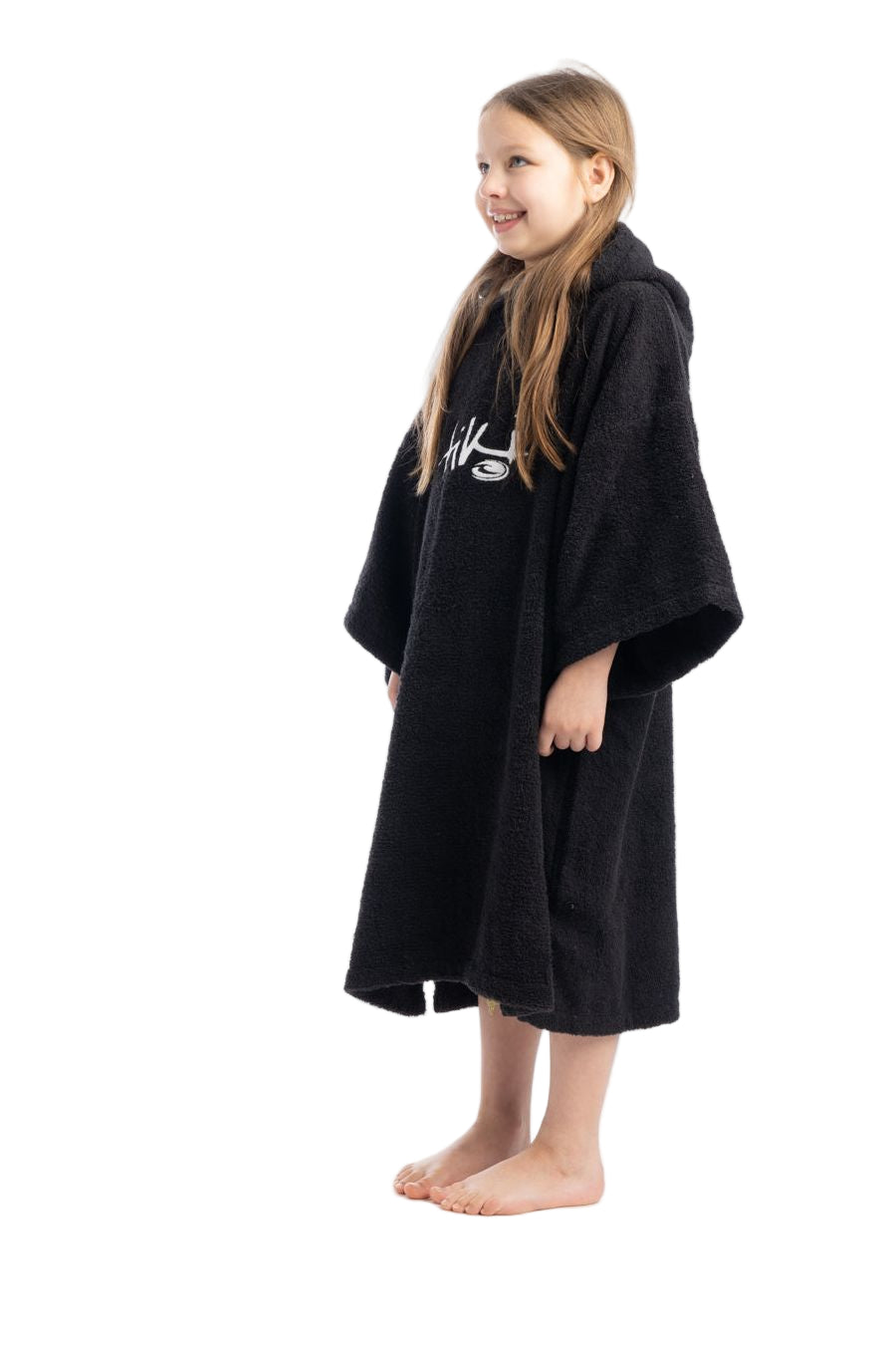 Tiki Junior Hooded Change Robe Black