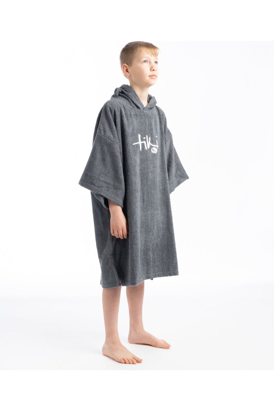 Tiki Junior Hooded Change Robe Grey