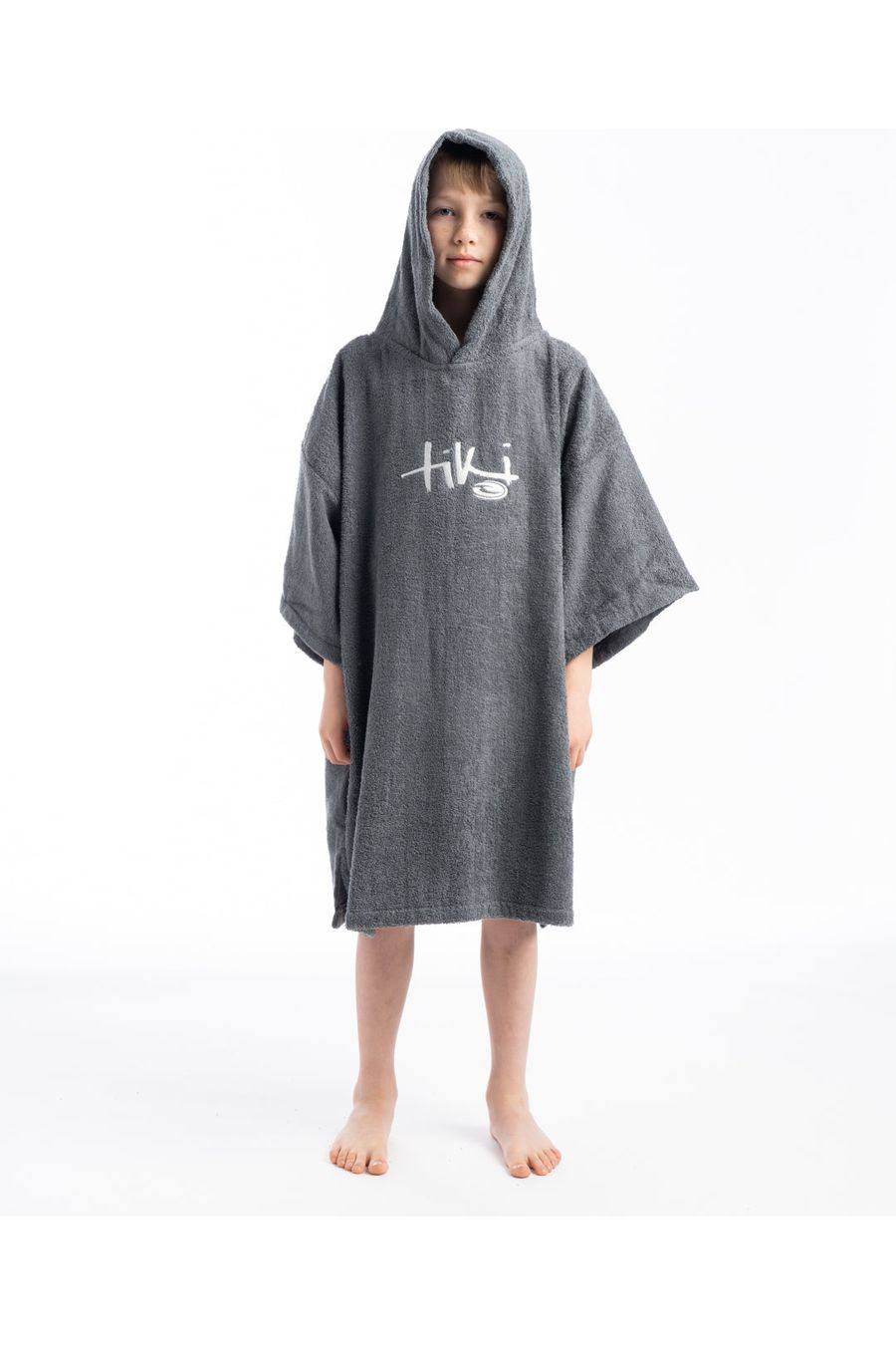 Tiki Junior Hooded Change Robe Grey