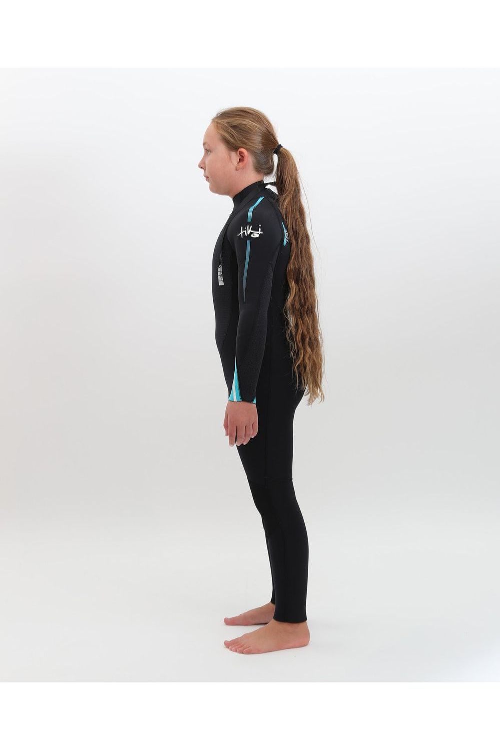 Tiki Junior Tech 5/4/3 Wetsuit GBS Steamer - Back Zip - Black/Blue