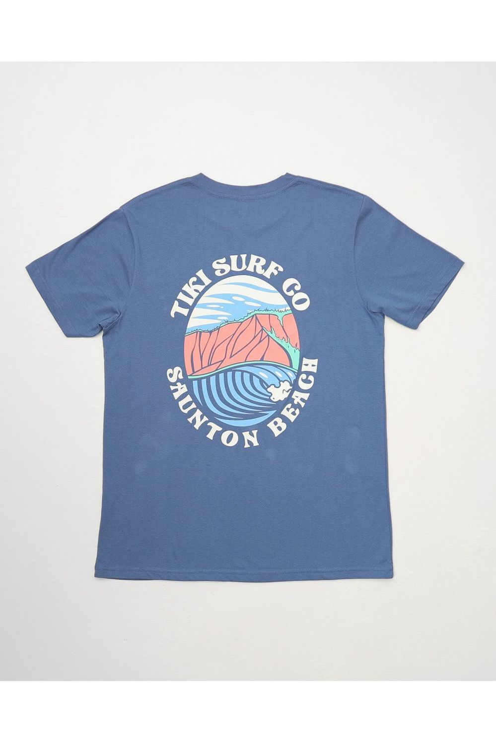 Tiki Saunton Beach Destination Tee Faded Denim