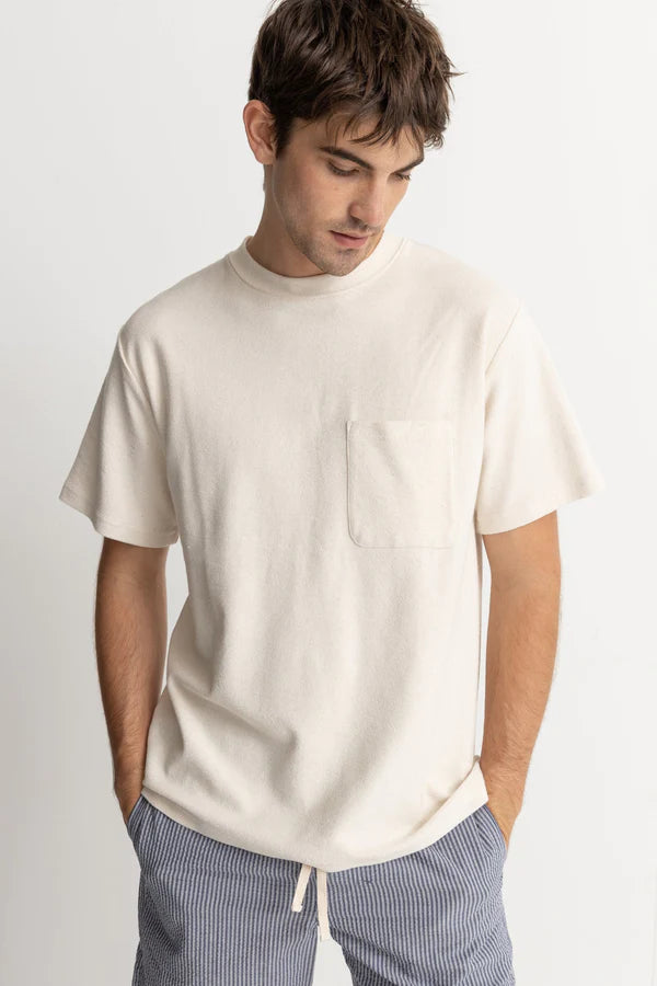 Rhythm Vintage Terry Short Sleeve T-Shirt Natural