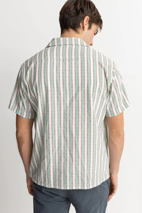 Rhythm Vacation Stripe Short Sleeve Shirt Sea Green
